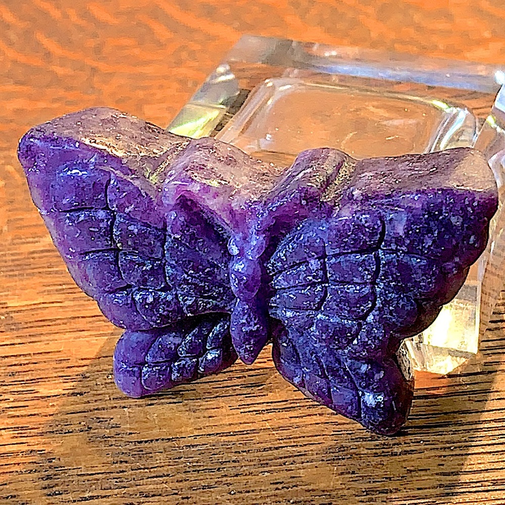 BUTTERFLY LEPIDOLITE CARVED CRYSTAL